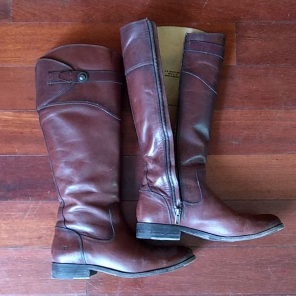 FRYE wide calf leather boots size 8 B - Picture 5 of 8